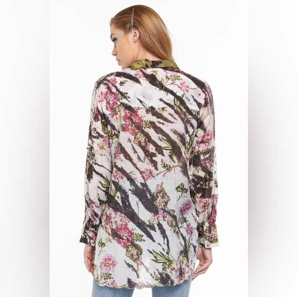 Aratta Silent Journey Meant To Keep Shirt Tunic Women’s Size Medium FLAWED - Picture 2 of 16